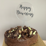 Happy Diaversary Cake Topper - Clear Acrylic